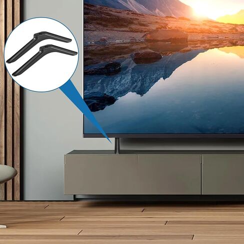 SEWACC Universal Tv Stand Legs Replacement with Screws, Tabletop Tv Base Pedestal Feet for 32 Inch Tvs, Monitor and Projector, Anti-Slip Feet for Living Room Bedroom in Kuwait