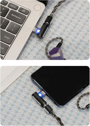 قابس HiBy HC1 لكابل CuAg8 محول رقمي HiFi PCM 384 كيلو هرتز/32 بت 0.0018% تشويه منخفض 8-100Ω مقاومة مطابقة كابل قفل 4Pin in Kuwait