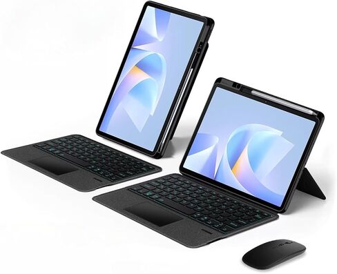 حافظة لوحة مفاتيح بلوتوث مغناطيسية قابلة للفصل مع لوحة لمس لجهاز Huawei MatePad 11.5 (2026)/11.5S (2024/25)، وضع عمودي وأفقي، حامل أقلام TGR (أسود، لوحة مفاتيح (23/24 Hi/MatePad 11.5)) in Kuwait