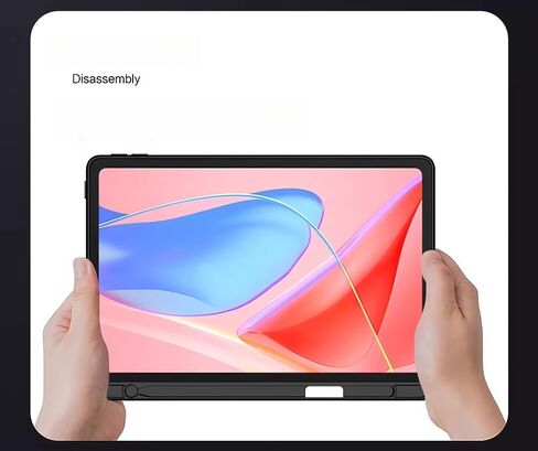 حافظة لوحة المفاتيح لهاتف Huawei MatePad 11.5/11.5S / Air 11.5 / SE 11 - لوحة مفاتيح بلوتوث مغناطيسية قابلة للفصل مع حامل قلم رصاص، غطاء فوليو ذكي 2 في 1 (أسود، لوحة C7 10.95 بوصة، لوحة مفاتيح) in Kuwait