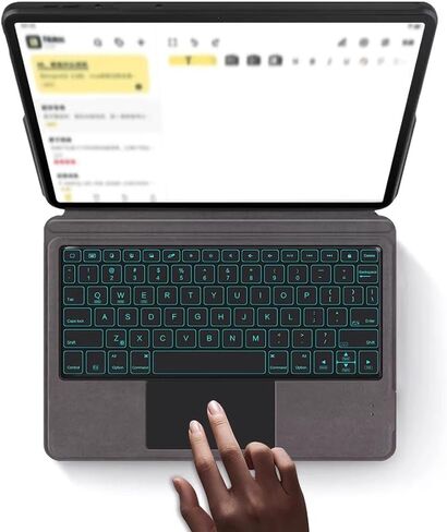Bluetooth Keyboard Case w/Touchpad for Samsung Tab A11+/S11/A9+/S9/S9 FE/S10 FE/S10 Lite/A8/A11/A9/A7 (11/10.9/10.5/8.7/10.4 in) - All-in-One Folio (S10 lite 10.9",Black,Backlit Touchpad) in Kuwait