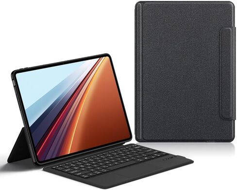 Wireless Bluetooth Keyboard Case with Touchpad for Honor Pad GT2 11.5 /Pro 12.5 & 12.3, Detachable Smart Protective Cover Stand (Black,GT 2 Pro 12.5 ",SmartTouch Bluetooth Keyboard) in Kuwait