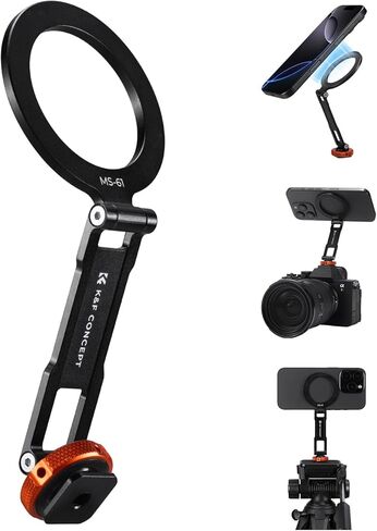 K&F CONCEPT 90''/230cm Ultra High Camera Tripod with Magnetic Metal Phone Mount, Horizontal Overhead Shooting Travel Tripods with Metal Ball Head 10KG Load Capacity in Kuwait