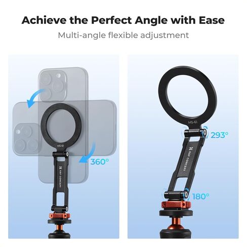 K&F CONCEPT 90''/230cm Ultra High Camera Tripod with Magnetic Metal Phone Mount, Horizontal Overhead Shooting Travel Tripods with Metal Ball Head 10KG Load Capacity in Kuwait