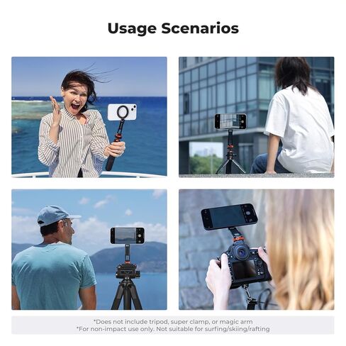 K&F CONCEPT 90''/230cm Ultra High Camera Tripod with Magnetic Metal Phone Mount, Horizontal Overhead Shooting Travel Tripods with Metal Ball Head 10KG Load Capacity in Kuwait