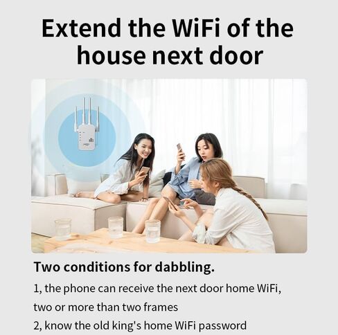 مكرر شبكة WLAN بسرعة 1200 ميجابت في الثانية، موسع شبكة WiFi فائق السرعة 5G و2.4G ثنائي النطاق، معزز إشارة WiFi للمنزل، تغطية تصل إلى 5000 قدم مربع، يدعم 30 جهازًا، مكرر طويل المدى مع إعداد سريع in Kuwait