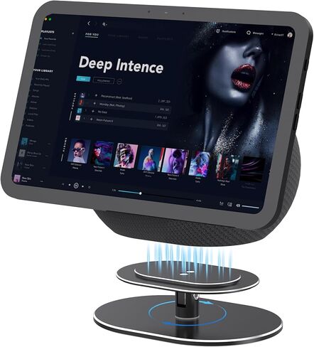 Adjustable Stand for Echo Show 8 4th Gen 2025 Release, 360° Swivel Table Stand, Tiltable Smart Display Holder with Non-Slip Base, All Aluminum Alloy (Black) in Kuwait