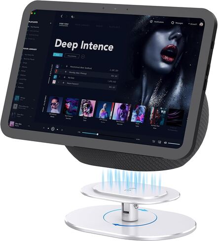 Adjustable Stand for Echo Show 8 4th Gen 2025 Release, 360° Swivel Table Stand, Tiltable Smart Display Holder with Non-Slip Base, All Aluminum Alloy (Black) in Saudi Arabia