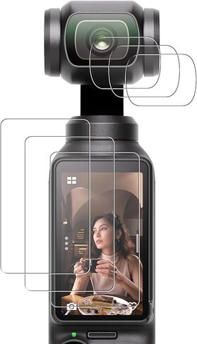 3 LCD Screen Protector + 3 Lens Protector for DJi Osmo Pocket 3, Tempered Glass Film Transparent HD Clear Touch Sensitive Resistant Scratch in Kuwait