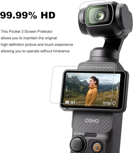 3 LCD Screen Protector + 3 Lens Protector for DJi Osmo Pocket 3, Tempered Glass Film Transparent HD Clear Touch Sensitive Resistant Scratch in Kuwait