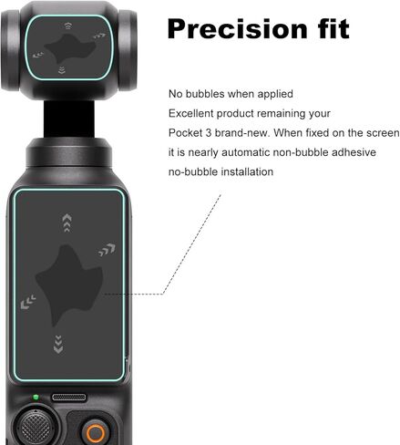 3 LCD Screen Protector + 3 Lens Protector for DJi Osmo Pocket 3, Tempered Glass Film Transparent HD Clear Touch Sensitive Resistant Scratch in Kuwait