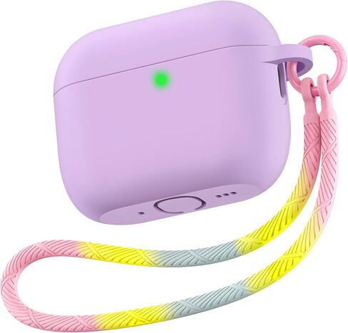 حافظة Matekxy لأجهزة Airpods 4 - الجيل الرابع من Airpod 2024، غطاء سيليكون ناعم مع حبل وسلسلة مفاتيح للرجال، مقاوم للصدمات والسقوط، مقاوم للخدش، مثالي للمسافرين والمسافرين، أسود in Kuwait