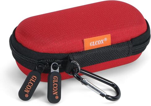 Red Mini Portable Case for Kardiamobile EKG Heart Monitor, Hearing Aids, In Ear Monitor - Small IEM Carrying Case Hard Earbud Pouch for Wired Earbuds, Earpods, Earplug, Keychain, Coin, Cable in Saudi Arabia