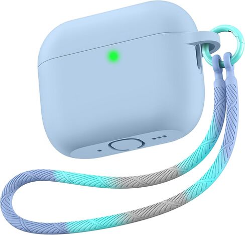 حافظة Matekxy لأجهزة Airpods 4 - الجيل الرابع من Airpod 2024، غطاء سيليكون ناعم مع حبل وسلسلة مفاتيح للرجال، مقاوم للصدمات والسقوط، مقاوم للخدش، مثالي للمسافرين والمسافرين، أسود in Kuwait