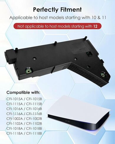 Internal Power Source Replacement Compatible with Sony PS5 PlayStation 5, Fits for ADP-400DR / ADP-400ER / PA-1401-JT20, Internal Power Supply with Cord in Kuwait