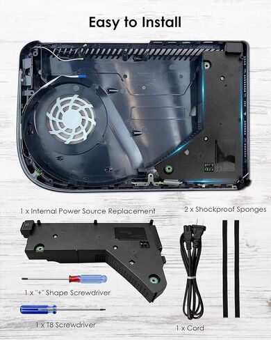 Internal Power Source Replacement Compatible with Sony PS5 PlayStation 5, Fits for ADP-400DR / ADP-400ER / PA-1401-JT20, Internal Power Supply with Cord in Kuwait