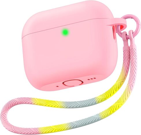 حافظة Matekxy لأجهزة Airpods 4 - الجيل الرابع من Airpod 2024، غطاء سيليكون ناعم مع حبل وسلسلة مفاتيح للرجال، مقاوم للصدمات والسقوط، مقاوم للخدش، مثالي للمسافرين والمسافرين، أسود in Kuwait