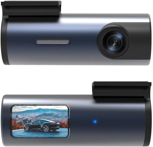1Pcs Dash Cam, 1080P Front + 720P Interior, HD Night Vision, WDR, Motion Detection, Loop Recording， Powered Supply by a 5V USB Extension Cable, No Memory Card in Kuwait