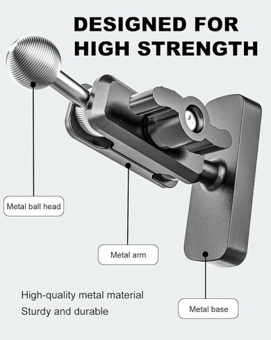 Dual Magnetic Tablet Holder Mount with Double Strong Magnets, 360°Adjustable Metal Arm iPad Magnetic Mount for Fridge/Metal Shelf/Gym/Warehouse, Tablet Magnet Base for 4-11" iPad mini, iPhone in Kuwait