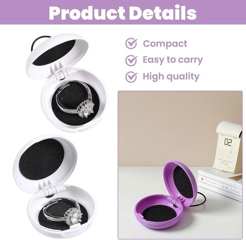 4pcs Loop Earplug Case, Portable Earplug Case, Loop Cases with Lanyard, Mini Storage Cases for Business Trip Storage Earbuds Trinkets Ect (Black, White, Blue, Purple) in Kuwait