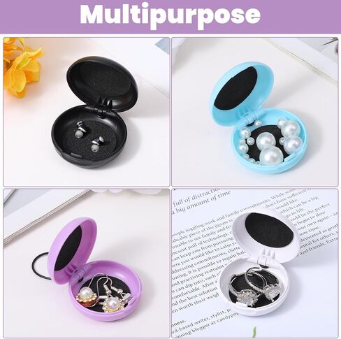 4pcs Loop Earplug Case, Portable Earplug Case, Loop Cases with Lanyard, Mini Storage Cases for Business Trip Storage Earbuds Trinkets Ect (Black, White, Blue, Purple) in Kuwait