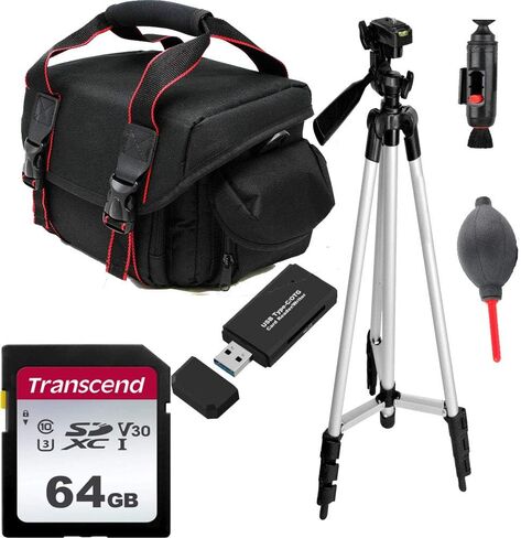كاميرا Nikon COOLPIX P950 الرقمية مع عدسة تكبير بصري NIKKOR 83x، وبطاقة ذاكرة Transcend SD سعة 64 جيجابايت، وحامل ثلاثي القوائم، وحقيبة، ومنفاخ عدسة/منظف والمزيد (متجددة) in Kuwait