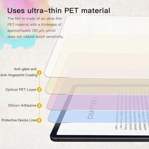 واقي شاشة لجهاز BOOX Go Color 7 Gen II/BOOX Onyx Go 7 E Ink، واقي شاشة غير لامع بتغطية كاملة من PET ممتاز مضاد للوهج لجهاز BOOX Go Color 7 Gen II/BOOX Onyx Go 7 E Ink Tablet الجديد تمامًا in Kuwait
