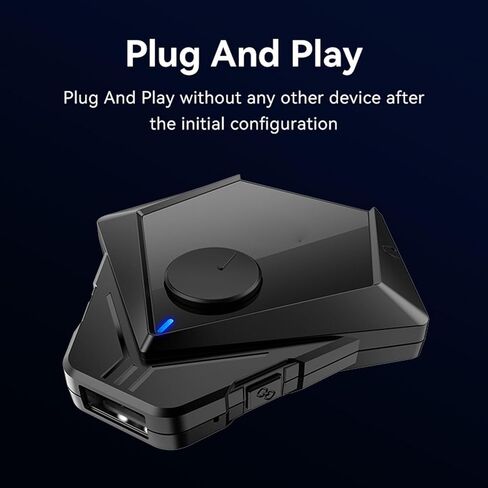 Mobile Game Converter Mobile Gaming Wired Gamepad Keyboard Converter for P5 Dog (Black) in Kuwait
