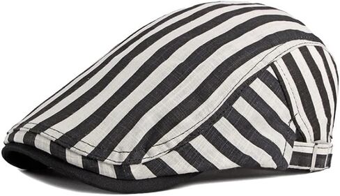 WITHMOONS Cotton Striped Ivy Newsboy Cap Cabbie Gatsby Golf Beret Hat YZ30107 in Kuwait