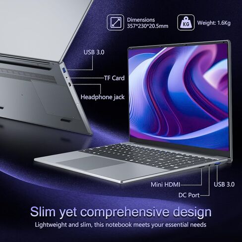 كمبيوتر محمول 2026، معالج Core i5-7Y54 مقاس 15.6 بوصة، كمبيوتر محمول Win 11 Pro، ذاكرة وصول عشوائي 16 جيجابايت، 1 تيرابايت SSD، شاشة 1920 × 1080 FHD 16:9، كمبيوتر محمول مع لوحة مفاتيح بإضاءة خلفية، أجهزة كمبيوتر محمولة للأعمال الطلابية in Kuwait