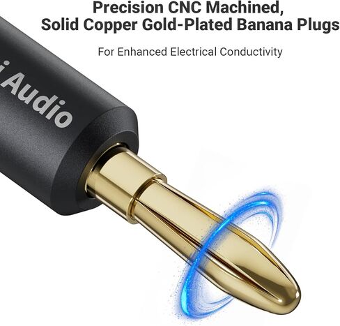 صندوق تبديل مكبر الصوت Fosi Audio LC30 VU Meter وسلك مكبر صوت مجدول 14AWG بطول 5.9 قدم (1.8 متر/70.87 بوصة) للصوت المنزلي in Kuwait