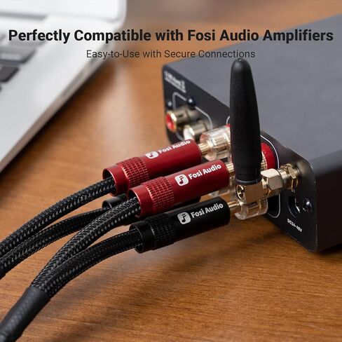 صندوق تبديل مكبر الصوت Fosi Audio LC30 VU Meter وسلك مكبر صوت مجدول 14AWG بطول 5.9 قدم (1.8 متر/70.87 بوصة) للصوت المنزلي in Kuwait