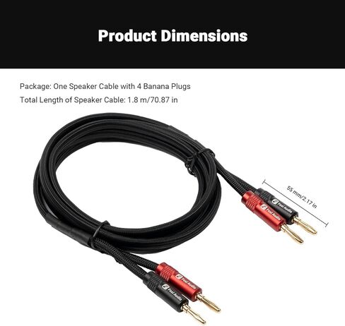 صندوق تبديل مكبر الصوت Fosi Audio LC30 VU Meter وسلك مكبر صوت مجدول 14AWG بطول 5.9 قدم (1.8 متر/70.87 بوصة) للصوت المنزلي in Kuwait