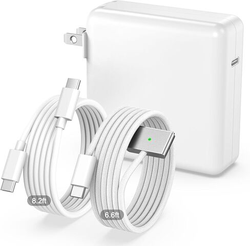 100W Charger for MacBook Pro 14 16 inch MacBook Air 13 15 inch 2026-2021 M5 M4 M3 M2 M1, 100W GaN Power Adapter, 6.6FT USB C to 3 Magnetic 3 Cable, 8.2FT USB C to C Cable【Original Quality】 in Kuwait