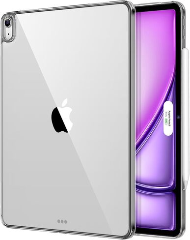 حافظة ESR لجهاز iPad Air 13 بوصة M4/M3/M2 (2026/2025/2024)، رفيعة وخفيفة الوزن، حماية من الصدمات والسقوط، مقاومة للاصفرار، ظهر صلب، تدعم قلم رصاص Pro وقلم رصاص (USB-C)، سلسلة كلاسيكية، شفافة in Kuwait