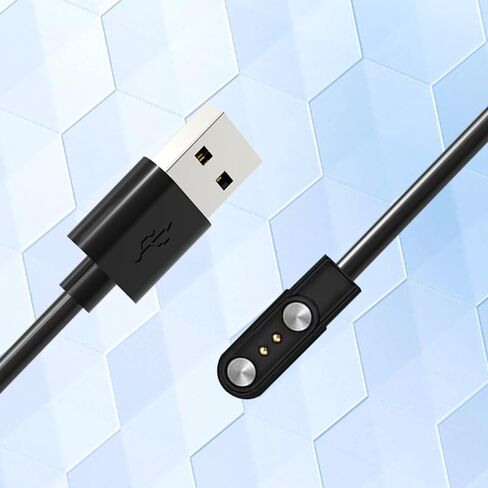 [عبوة واحدة] لشاحن الساعة الذكية Tiwain ZK67، كابل شحن USB بديل مغناطيسي متوافق مع ملحقات الساعة الذكية Tiwain ZK67. (أسود) in Kuwait