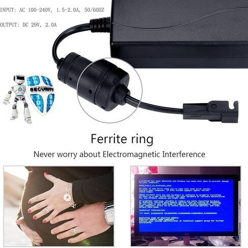 2-Pin 29V AC/DC Adapter for okin serta Adjustable Bed Power Supply Ergomotion Keeson Control Box MC121BS MC120PR MC120BS MC232 MC232FB MC232SC CU380 CB01SP Charger Cord PSU Replacement Kit in Kuwait