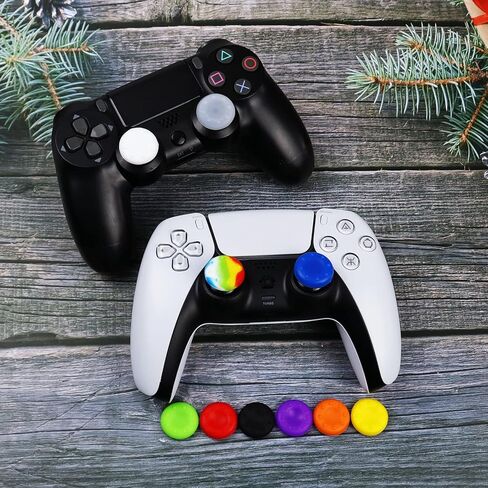 64pcs Joystick Grip for Ps5 Ps4 Controller, Silicone Thumb Grips Caps Cover Analog Stick for PlayStation 5, PlayStation 4 Controller, Xbox 360, Xbox One Controller (F 64pcs) in Kuwait