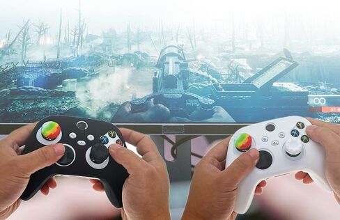 64pcs Joystick Grip for Ps5 Ps4 Controller, Silicone Thumb Grips Caps Cover Analog Stick for PlayStation 5, PlayStation 4 Controller, Xbox 360, Xbox One Controller (F 64pcs) in Kuwait