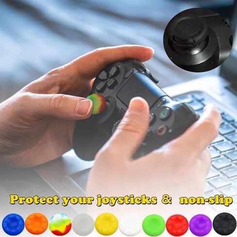 64pcs Joystick Grip for Ps5 Ps4 Controller, Silicone Thumb Grips Caps Cover Analog Stick for PlayStation 5, PlayStation 4 Controller, Xbox 360, Xbox One Controller (F 64pcs) in Kuwait