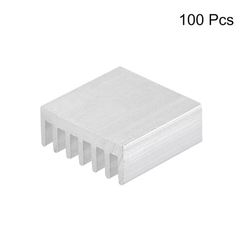 مبرد إلكترونيات Uxcell 14x14x6 مم من الألومنيوم لشريحة MOS IC فضية 100 قطعة in Kuwait