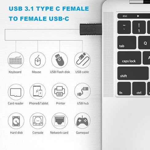 USB 3.1 Type C Female to Female USB-C Extension Connector Adapter for Laptop Converter for Tablet Phone in Kuwait