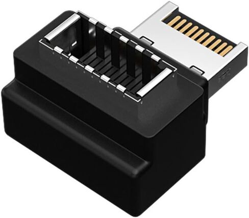 محول زاوية 90 درجة للكمبيوتر USB 3.1 Type-E أنثى إلى Type-E ذكر مضاد للأكسدة موصلات ومحولات الكمبيوتر in Kuwait