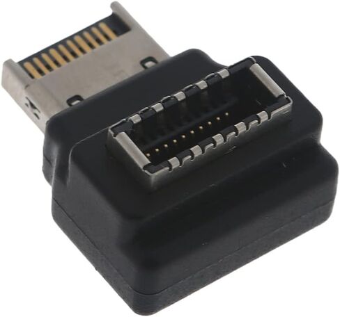 محول زاوية 90 درجة للكمبيوتر USB 3.1 Type-E أنثى إلى Type-E ذكر مضاد للأكسدة موصلات ومحولات الكمبيوتر in Kuwait