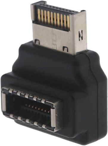 محول زاوية 90 درجة للكمبيوتر USB 3.1 Type-E أنثى إلى Type-E ذكر مضاد للأكسدة موصلات ومحولات الكمبيوتر in Kuwait