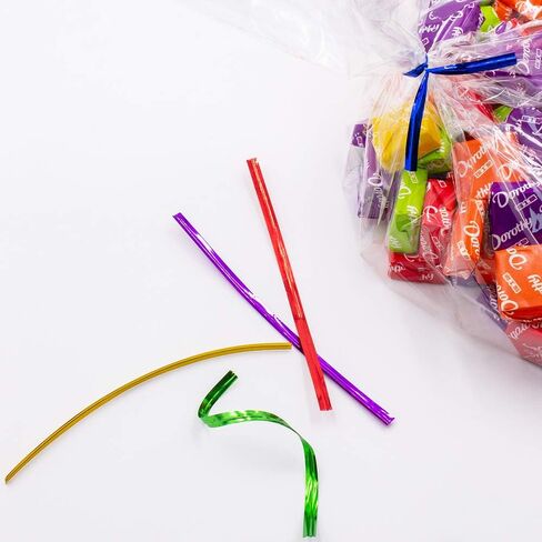 JoyRay 760PCS 4 Inches Metallic Twist Ties Plastic Cable Ties Reusable for Bread/Candy/Cookies/Party Cello and Bakery Bags(Gold) in Kuwait