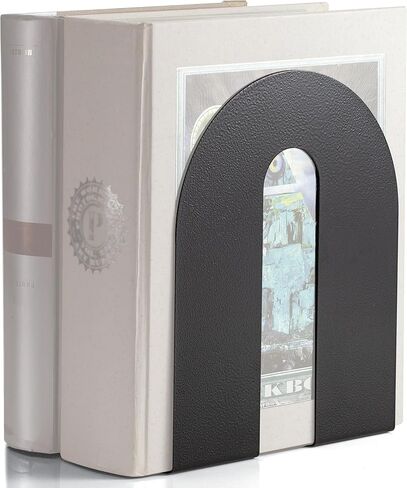 Officemate Heavy Duty 10" Bookends, Non-Skid Base, Black, Pair (93142) in Saudi Arabia