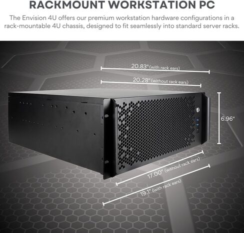 Quiet Rackmount Computer (3.7-5.7GHz Intel Ultra 9 285K CPU, RTX 5070 Ti, 32GB DDR5 RAM, 2TB SSD, W11Pro) - 4U Rack Mount Server or Workstation Desktop PC for Home, Business and Gaming in Kuwait