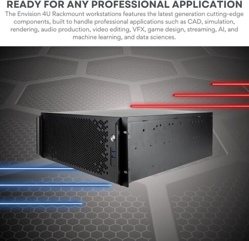Quiet Rackmount Computer (3.7-5.7GHz Intel Ultra 9 285K CPU, RTX 5070 Ti, 32GB DDR5 RAM, 2TB SSD, W11Pro) - 4U Rack Mount Server or Workstation Desktop PC for Home, Business and Gaming in Kuwait