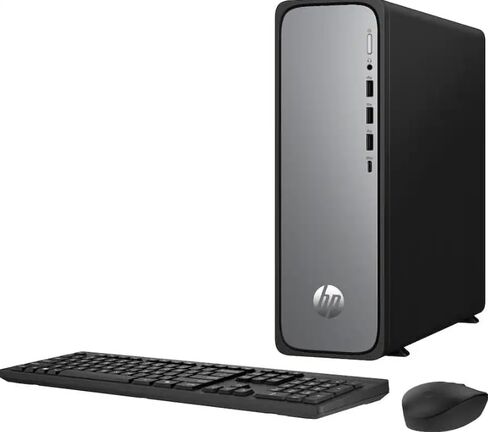 HP OmniDesk Slim Desktop PC, Intel Core i3-13100, 8GB RAM, 256GB SSD, Intel UHD Graphics 710, Windows 11 Home, Meteor Silver, S03-0034 (2025) (Renewed) in Kuwait
